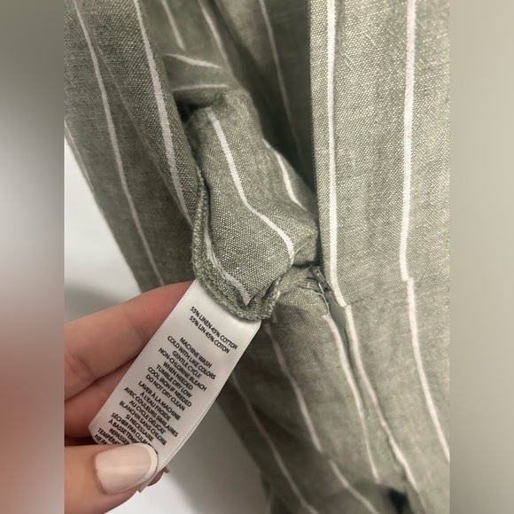 Beachlunchlounge striped linen blend jumpsuit - Picture 7 of 7